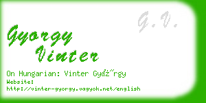 gyorgy vinter business card